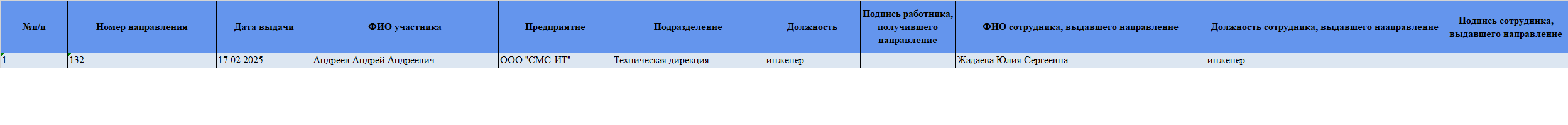 Эксплуатационный журнал